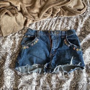 custom thrifted wrangler shorts
